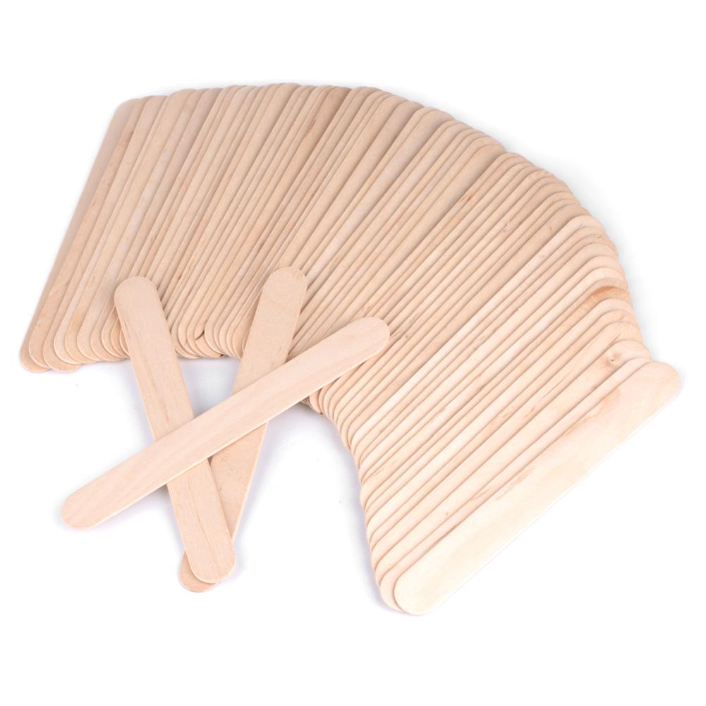 100Pcs/Bag Waxing Stick Spatula Applicator Wooden Spatula Disposable Medical Tongue Depressor