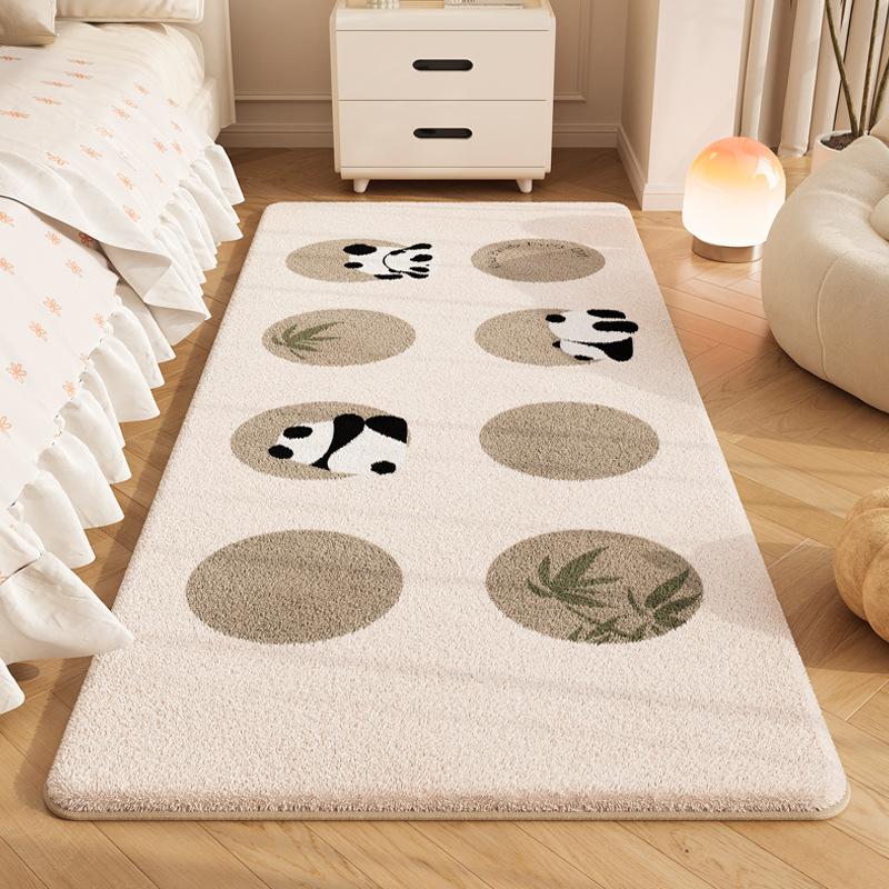 VIKAMA Cute Cartoon Cashmere Fine Sand Carpet Children's Bedroom Soft Bed Blanket Living Room Balcony Casual Mat Home Decor