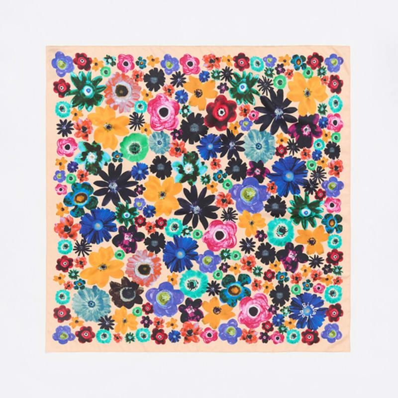 BIMBA Y LOLA [25SS] BIMBA Y LOLA Cream Watercolor Floral Scarf B255AIF019