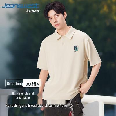 Jeanswest Herren Waffelstrick Poloshirt
