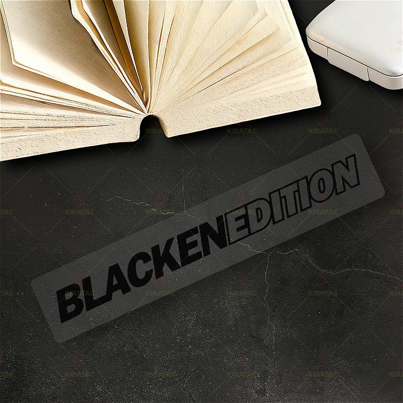 

1pc BLACKEN EDITION Motorcycle PVC Stickers for Motorcycle Fairing Helmet Car Window Bicycles Universal Waterproof Vinyl Decals 18X1.6CM