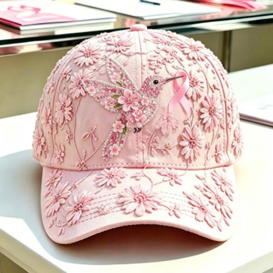 Bestickte Biene Baseballkappe mit Strass-Schleife, Muster aus Bienen und Schmetterlingen, Sonnenschutz mit gebogenem Schirm, Verstellbare Metallschnalle, Sportlich, für alle Jahreszeiten