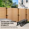 4pcs Heavy Duty Deck Fence Bracket Black Fence Post Brackets Post Caps Tie Bracket  Outdoor Garden