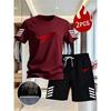 Neue Street Trendy Herren Sommer Atmungsaktiv Sportbekleidung Kurzarm Shorts Leicht Schnelltrocknend Bequem Modisch Sport