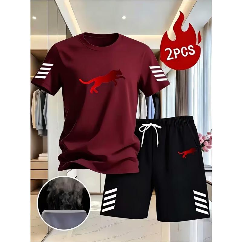 Neue Street Trendy Herren Sommer Atmungsaktiv Sportbekleidung Kurzarm Shorts Leicht Schnelltrocknend Bequem Modisch Sport