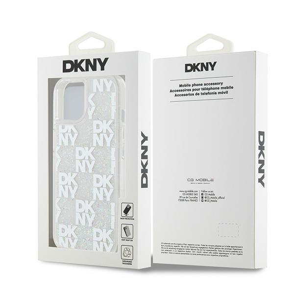 Dkny Dkhcp15Slcpept Iphone 15 / 14 / 136.1 Biały/White Hardcase Liquid Glitter Multilogo
