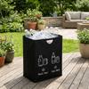 Large Capacity Waste Trash Sorting Organizer With Handle Kitchen Trash Can  Wastewater Collection