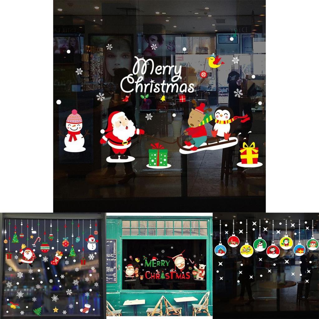 Classic Christmas Window Decals With Santa Claus For A Magical Holiday Atmosphere