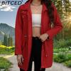 BITCED Spring/Fall Slim-Fit Hooded Windbreaker Jacket for Women - Versatile Casual Top