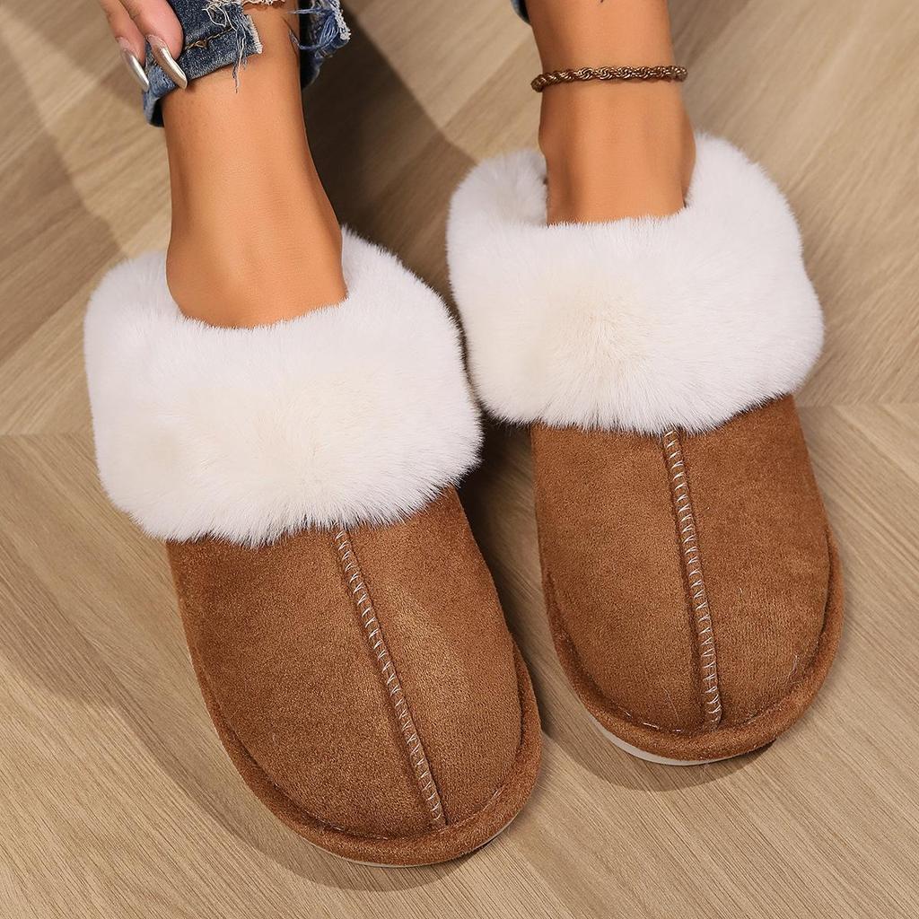 Home Warmth Thickened Autumn Winter Indoor Half Pack Home Cotton Slippers Keep Warm Winter Slippers