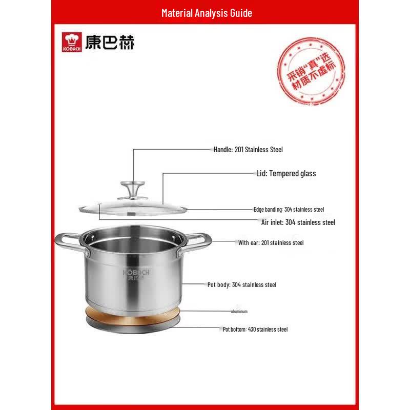 KOBACH European Stainless Steel Soup Pot