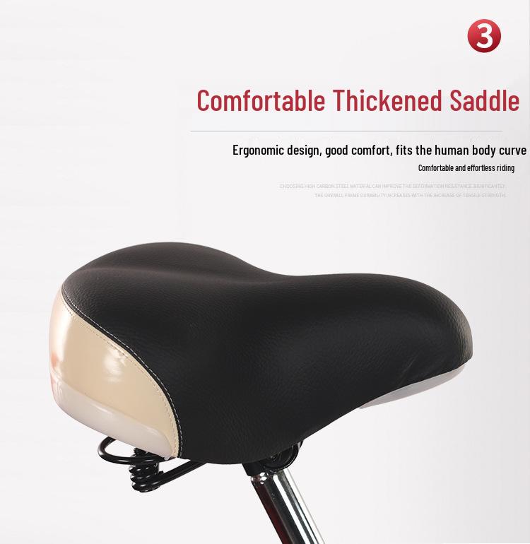 Elderly Tricycle with Enlarged Oil Brake: Adult Commuting Bicycle for People and Cargo