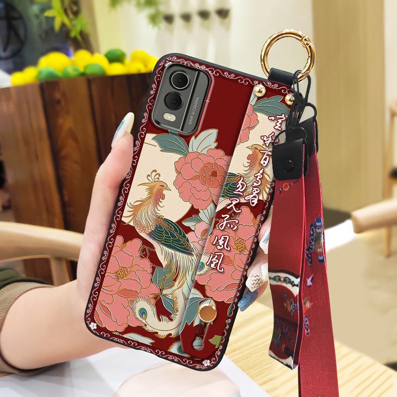 Ring Silikon Handyhülle Für Nokia C32 Handschlaufe Weiche Hülle Staubdicht Schmutzabweisend Für Mama Wasserdicht Langlebig Mode