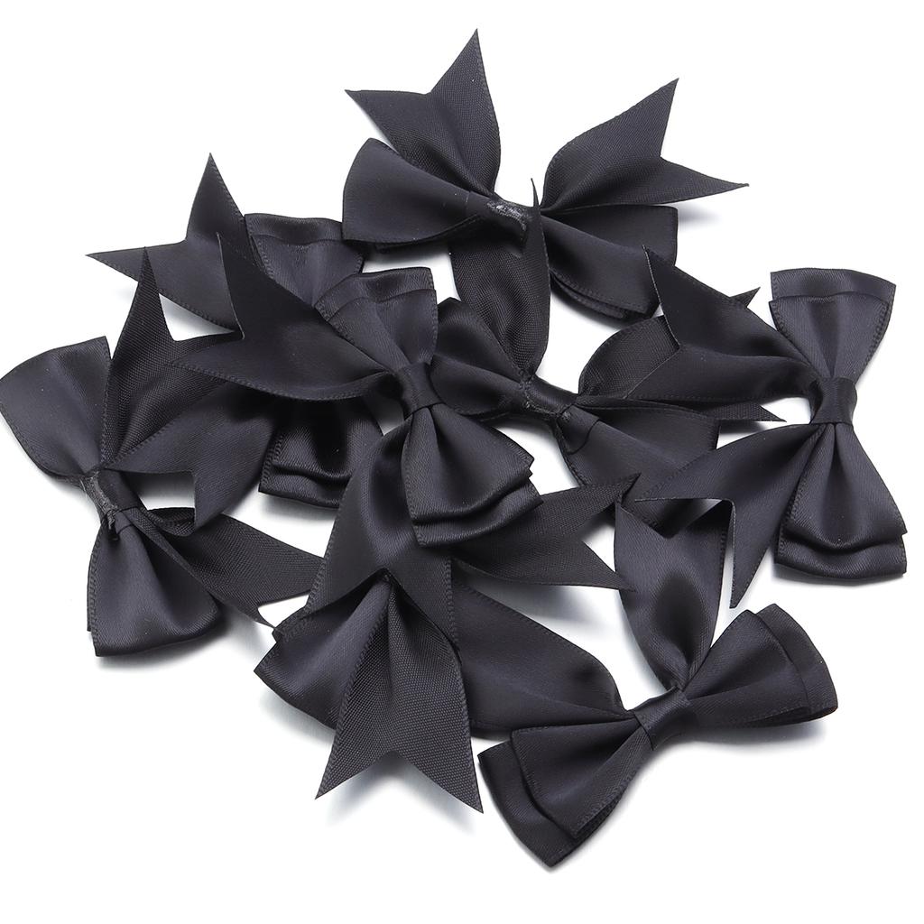10pcs Satin Ribbon Bows Colourful Polyester Double Layer Swallowtail Bowknot For DIY Wedding Party Clothing Headwear Gifts Decor