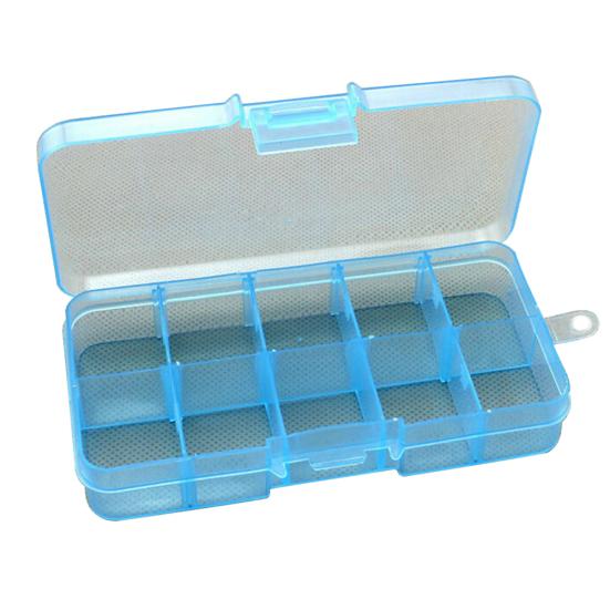 10-Slot Jewelry Rings Ear Stud Holder Beads Storage Box Case Container Organizer