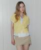 Twee Ude Punching Collar Knit Short Sleeve Cardigan