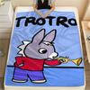 1PC Trotro Print Flannel Blanket, High Quality Comfortable for All Seasons, Home Decor, Warmth and Comfort, Perfect for Christmas Gifts229