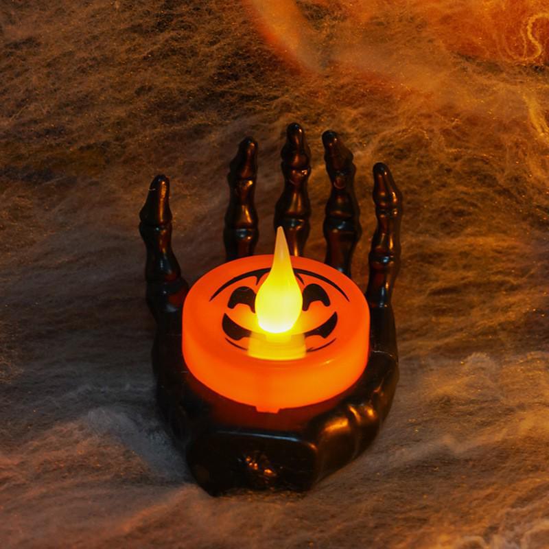 Halloween Portable LED Pumpkin Lantern Candle Lamp for Party Decoration
