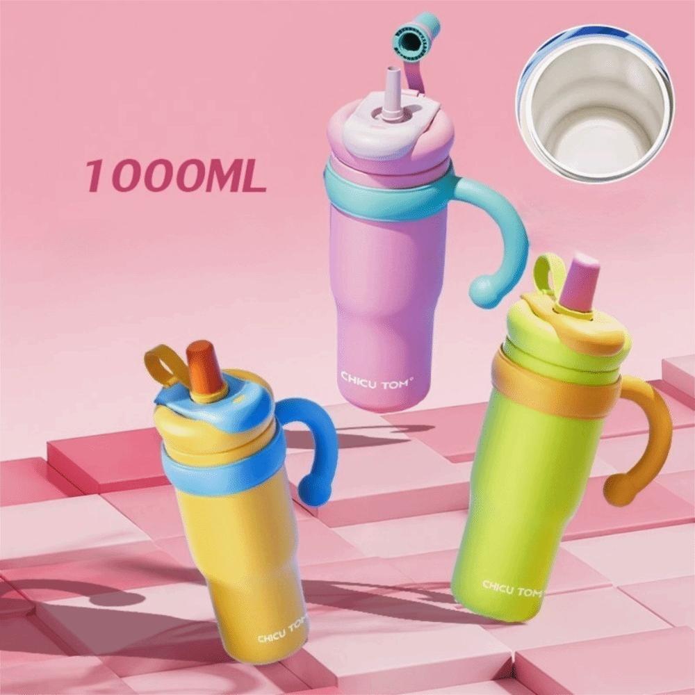 Leak Proof Outdoor Insulated Mug Creative Stainless Steel Vacuum Flask Cold Beverages Cups  Office