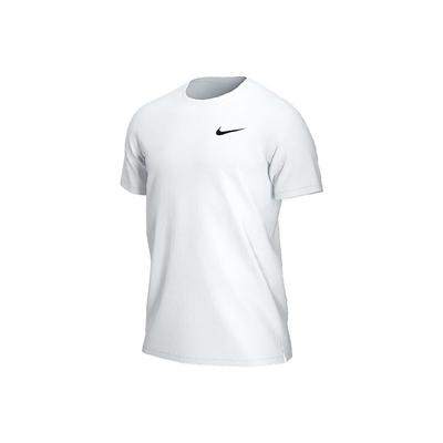 Camiseta Deportiva de Manga Corta con Cuello Redondo de Secado Rápido para Entrenamiento de Running para Hombre Tops Blanco DB4230-100