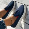 New Style Women Front Zip Sneakers Low Top Canvas Shoes Solid Colour Round Head Non-slip Casual Slip on Loafers Plus Size 36-43