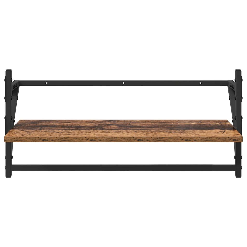 Wall Shelf Set 6 pcs Reclaimed Wood Look 100 x 25 x 30 cm Wood Based Material