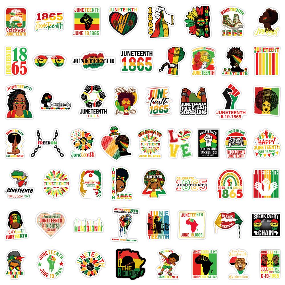 110 Black Juneteenth Graffiti Stickers Scooter Laptop Stickers