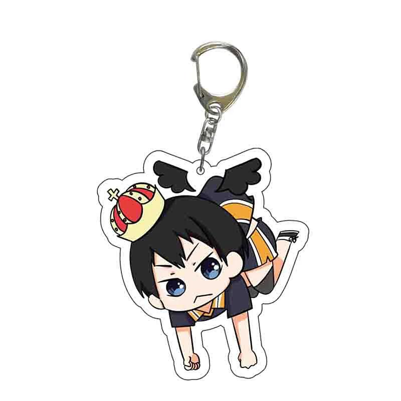 Haiky!! Hinata Shoyo Kageyama Tobio Anime Schlüsselanhänger Cartoon Modell Acryl Schlüsselanhänger Tasche Zubehör Niedliches Geschenk