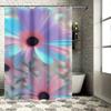 Waterproof Shower Curtain with Colorful Daisy Design Heat Resistant Machine Washable Non-Transparent 180x180cm