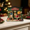 Cozy Living Room Decor Items Christmas Wooden Light Up House Table Ornament, LED Lighted Tabletop Decorations Book Nook Village Decoration for Holiday