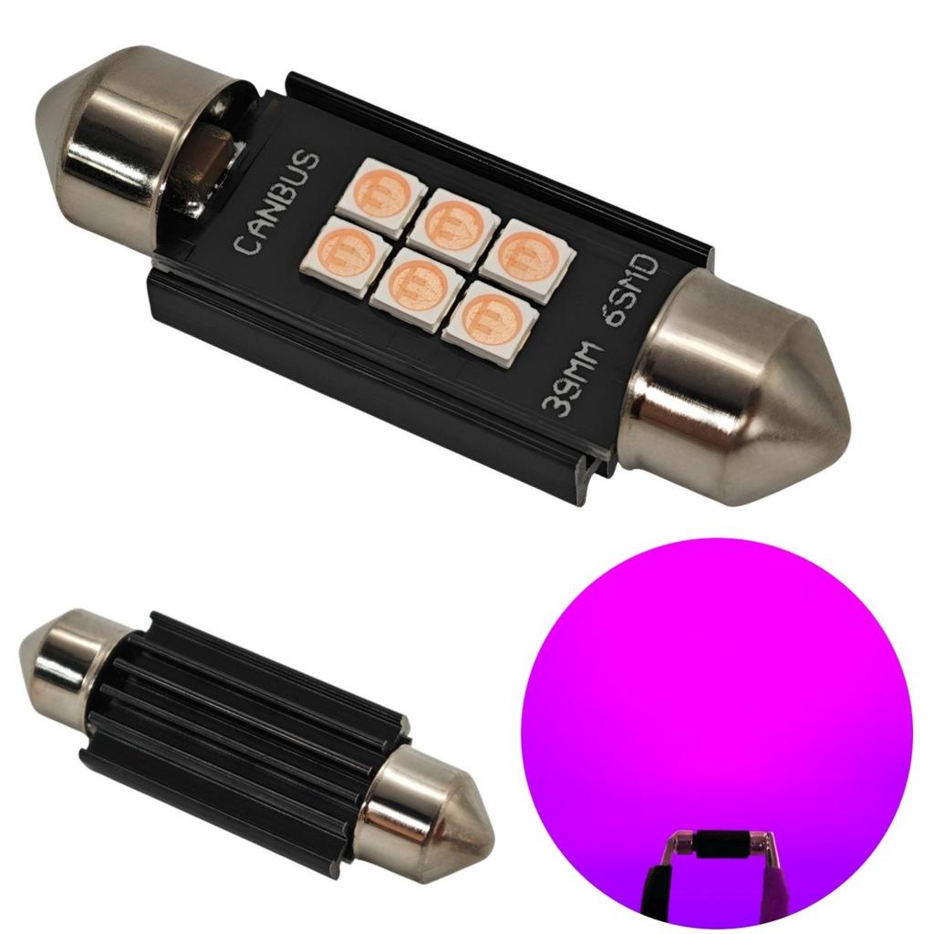C5W C10W LED Bulb SV8.5 12-24V CANBUS 39mm - Pink Off-Road