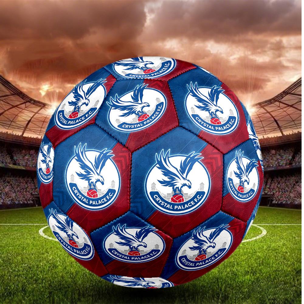 Crystal Palace Misura 5 Pallone da Calcio Alta Elasticità Pallone da Calcio Per Competizione All'aperto Allenamento Quotidiano Gioco