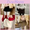 Sheep Fleece Mini Skirt For Women Winter Slim Fit A Line Casual Wear