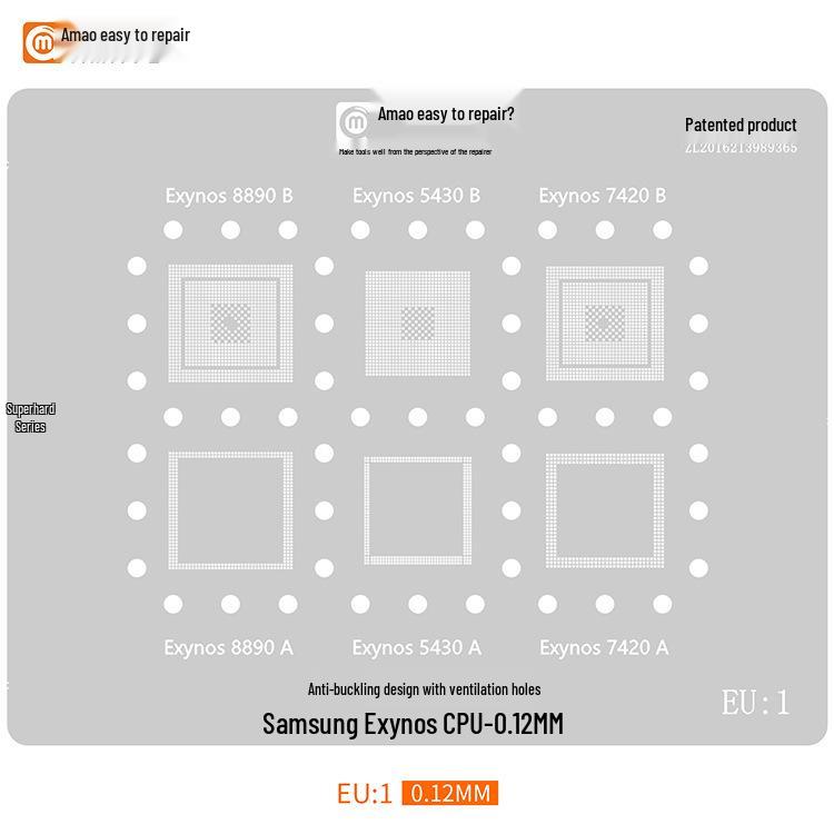 Amao Suitable Solder Paste Stencil for Samsung S20/S21/A70/A90/J720/S10+/Note10 Multi-Purpose Chip