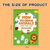 Non-Toxic Green Animal Drawing Book For Kids Step-By-Step Cartoon Art Educational Gift