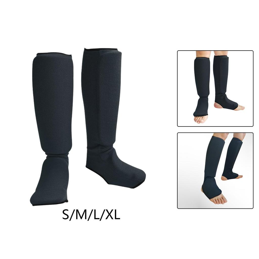 Muay Thai Shin Guards Leg Guards Training Equipment Practical Shin Guards, Shin Instep Pads for Grappling, Boxing, Sparring,