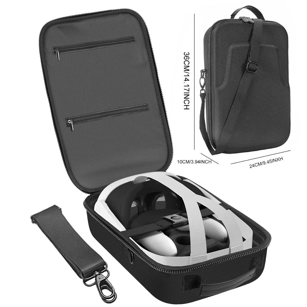 For Meta Quest 3 EVA Storage Bag Portable Box Travel Protective Carrying Case With Shoulder Strap for Meta Quest3 VR Accessories
