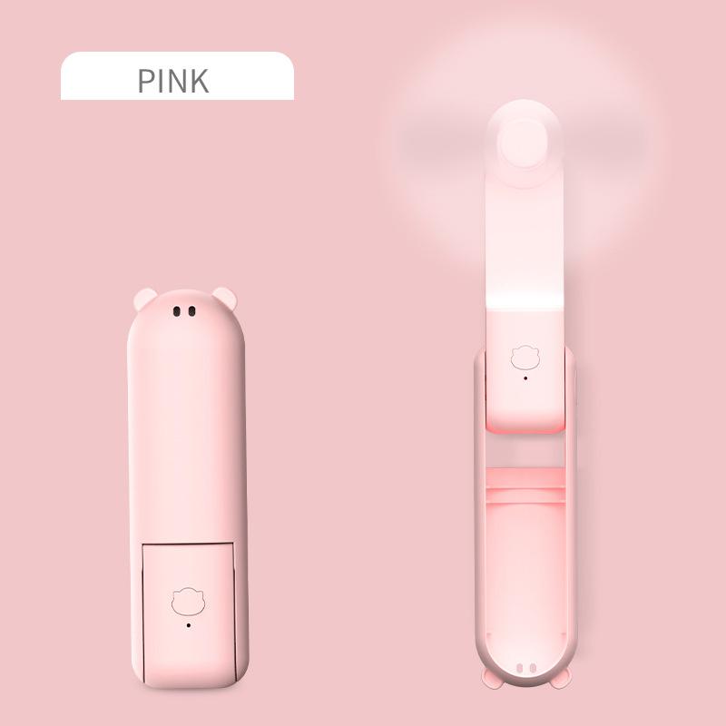 

Summer Handheld Fan With Long Battery Life 2-in-1 Mini Fan USB Charging Portable Folding Fan Office Student Small Electric Fan