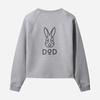 DOD Density Basic Crop Sweatshirt For Women (L.Melange Grey)