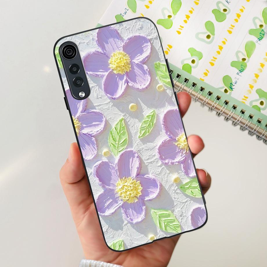For LG Velvet 5G 4G / Velvet 5G UW Case Cute Cartoon Panda Flower Luxury Soft Silicon Phone Case Back Cover Capas
