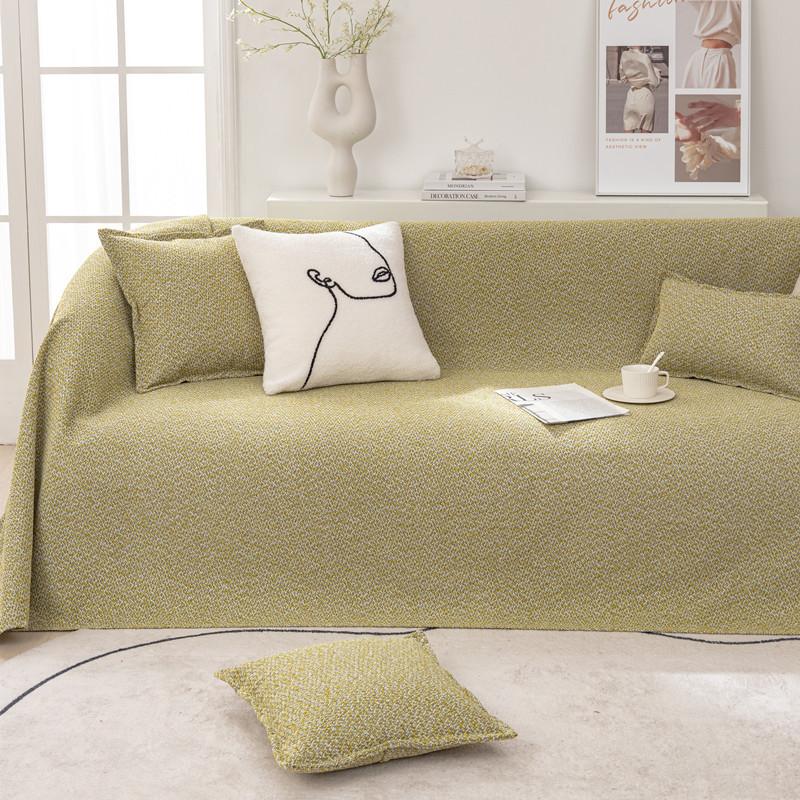 New Cotton and Linen Textured Sofa Towel for All Seasons, Anti-slip Sofa Released, Simple Sofa Cover