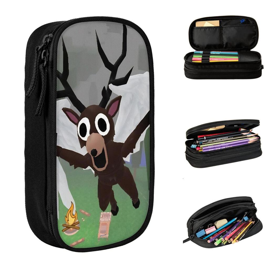 99-Nights The Deer in Forest Pencil Cases Classic Deer Game Pen Holder Pencil Bags Student Big Capacity Office Gift Pencilcases