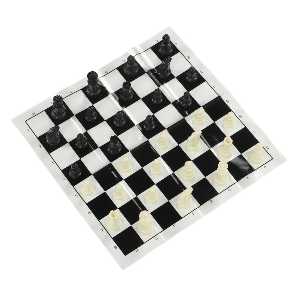 International Plastic Chess Set With 25CM Plastic Film Chessboard PS International Chess for Adults