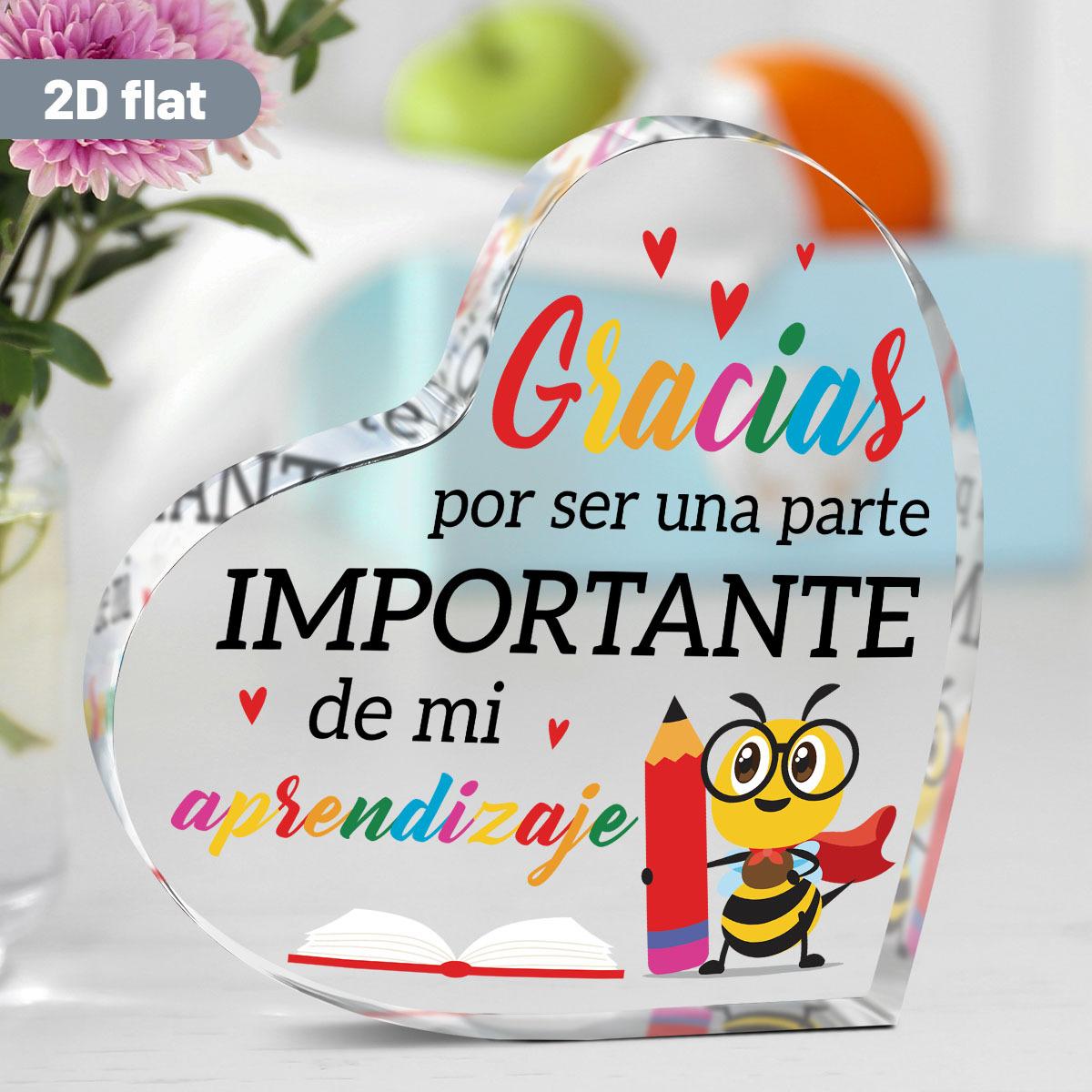 

Heart-Shaped Puzzle - Gracias Por Ser Una Parte IMPORTANTE De Mi Aprendizaje with Cute Cartoon Character, Open Book & Pencil Design - Perfect Fare 10*10cm