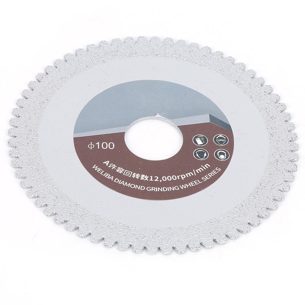 Diamond Saw Blade Brazed Sawtooth Slice Polishing Products Accessories 100mm 60Grit