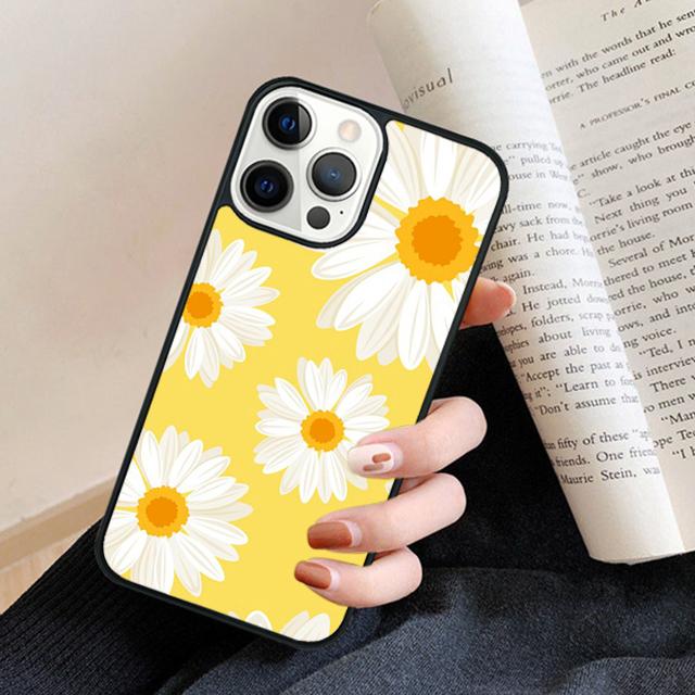 Daisy Flowers Field Phone Case Back Cover for iPhone 17 Air 16 15 14 13 11 12 Pro Max Plus Fundas Coque