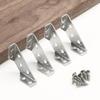 Set of 20 Triangle Mounting Connectors Stainless Steel Corner Brackets Convenient for Strengthening Furniture Joints