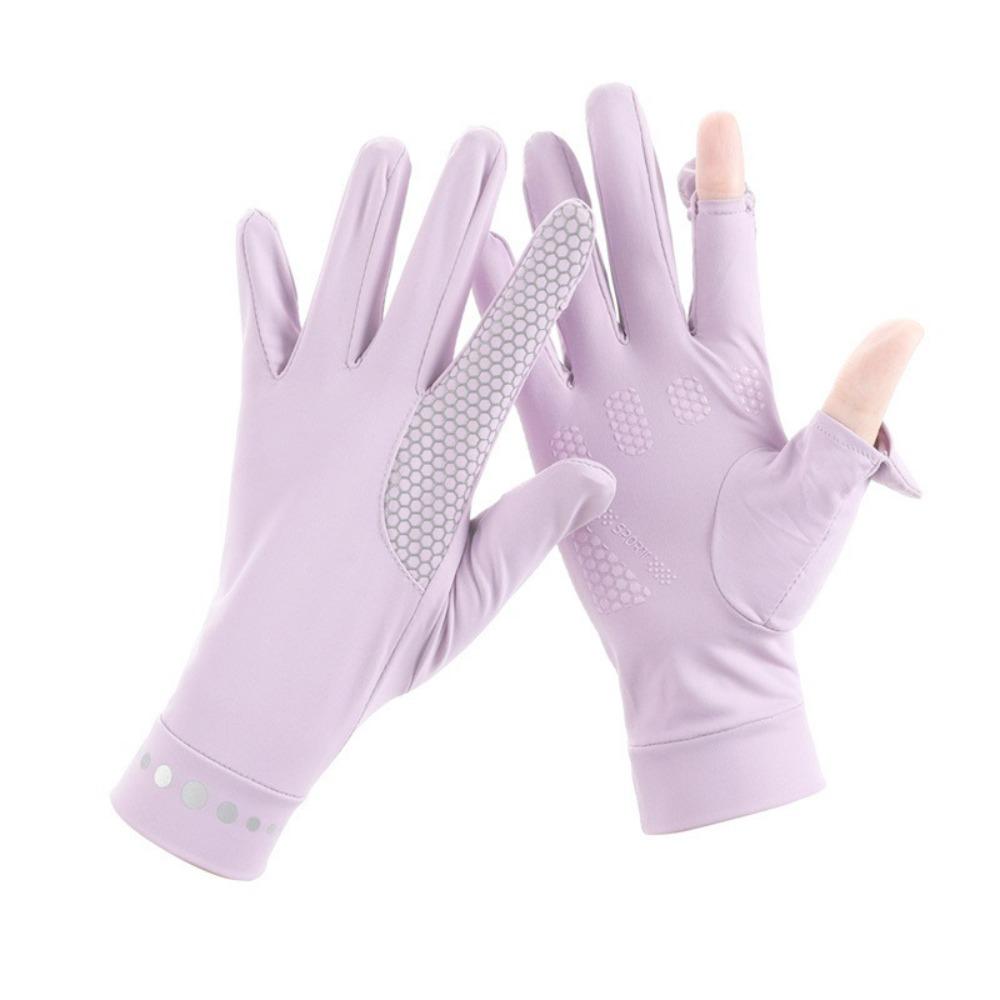 Thin Ice Silk Gloves Elastic Non Slip Summer Sun Gloves Breathable Touch Screen UV Protection Gloves Sports Cycling Driving