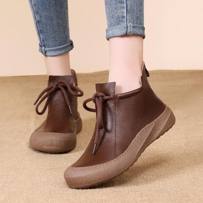 2026 Damen Stiefeletten Flachmode Kleiderschuhe Schnürung Lässig Frau Sportschuhe Winter Gemütlich Neu Gehen Mujer Chelsea Boots