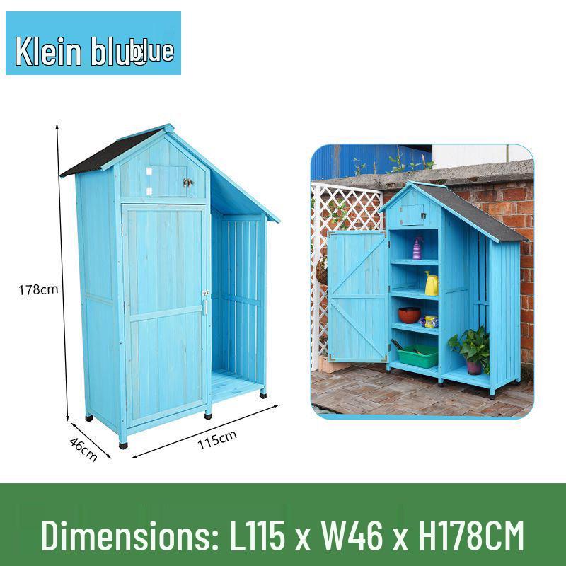Outdoor Anti-Corrosion Solid Wood Garden Storage Cabinet with Sun Protection